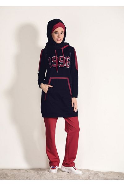 TRENDTESETTÜR Σετ αθλητική φόρμα 8418 - Λεπτομέρεια τσέπης και στάμπα
