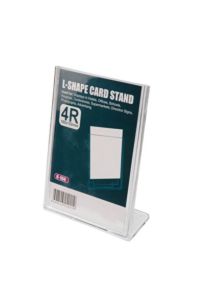 okularenkkat Suport pentru folie/broșură/muniție din plexiglas transparent tip L (102x152mm)