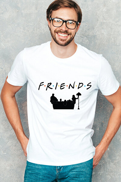 AEMİ Unisex majica sa štampanim motivom prijatelja, okrugli izrez, 100% pamuk...