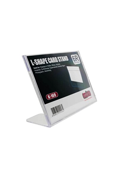 okularenkkat Suport pentru broșuri / suport pentru folii / suport pentru afișe din plexiglas transparent de tip L orizontal (203x152mm)