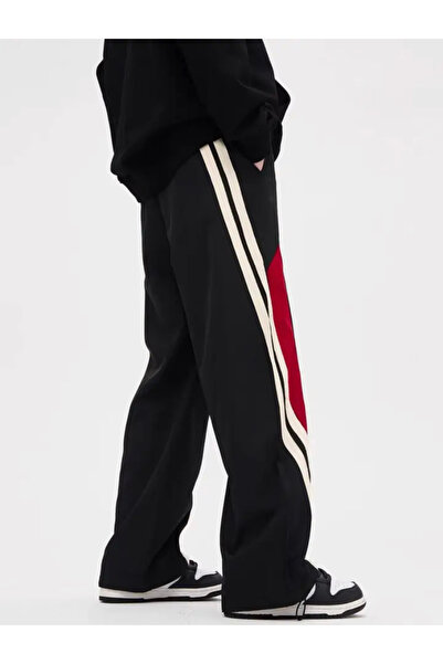 DEEFWEAR Şerit detay unisex paraşüt eşofman altı /pantolon