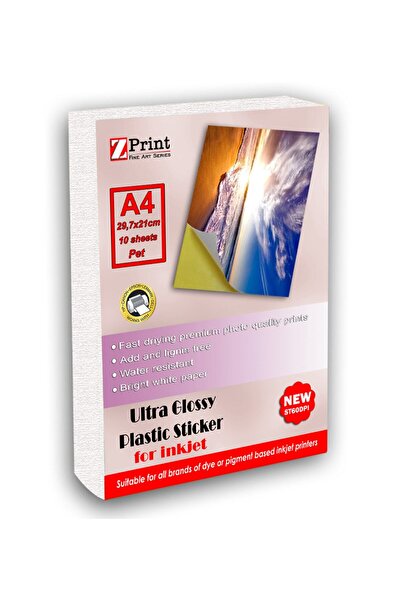 zprint Ultra Parlak Yapışkanlı Sticker Fotoğraf Kağıdı (pp) Yırtılmaz Plastik...