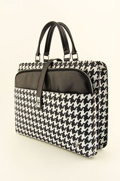 HNB Black White Crowbar 15 & 15.6 Inch Laptop Briefcase