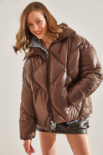 Bianco Lucci Γυναικείο γιακά Oversize Παλτό
