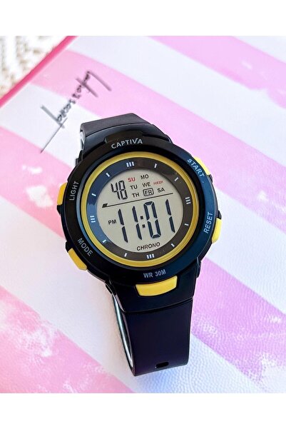 captiva Dijital 30 Mt Suya Dayanıklı Alarm-kronometre-takvim-aydınlatmalı Spo...
