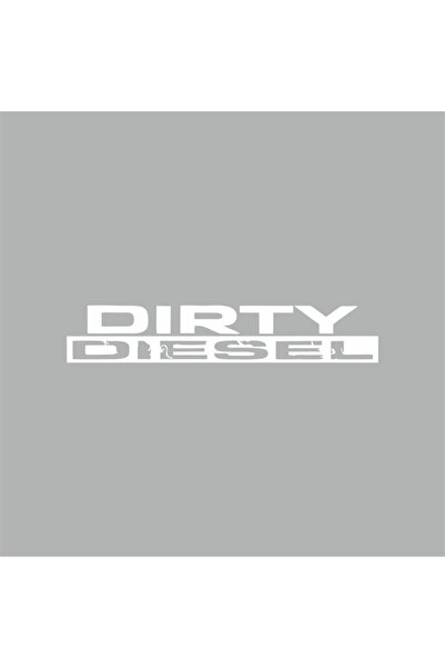 Reysa Tasarım ملصق سيارة ديزل قذر 16x3 سم رمادي