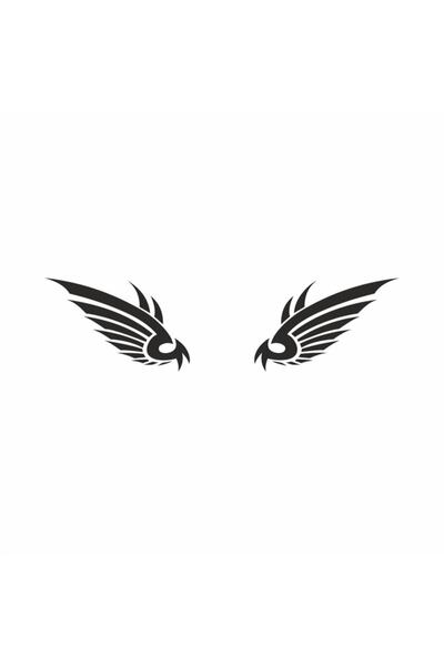 Reysa Tasarım Eagle Wing Auto Sticker 30x10 Cm Gray
