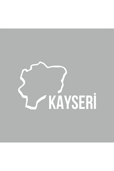 Reysa Tasarım ملصق سيارة بخريطة كايسيري مقاس 17x11 سم رمادي