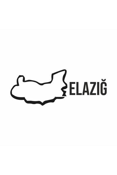 Reysa Tasarım ملصق سيارة لخريطة Elazığ مقاس 18x7 سم باللون الأزرق