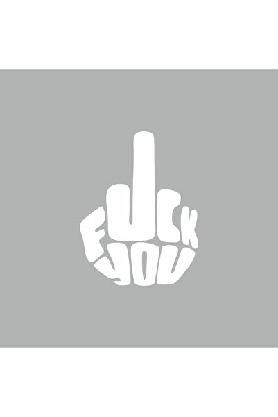 Reysa Tasarım ملصق F*ck You مقاس 20x10 سم باللون الرمادي