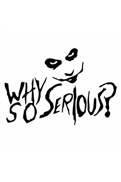 Reysa Tasarım ملصق أسود مقاس 19x13 سم من Why So Serious