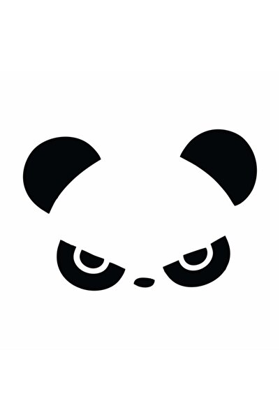 Reysa Tasarım ملصق سيارة الباندا الغاضب مقاس 20 × 14 سم باللون الأزرق