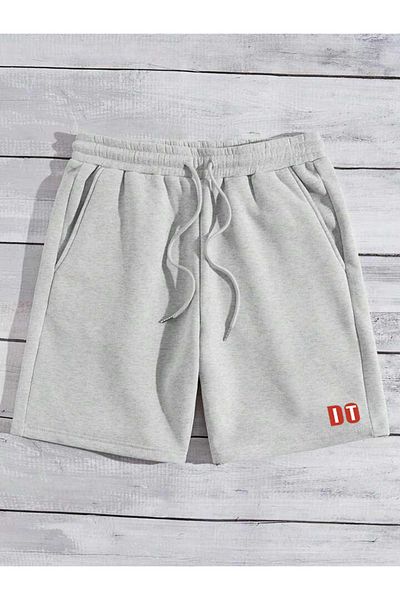 FAVORİST DO IT Printed Elastic Waist Double Pocket Sports Shorts