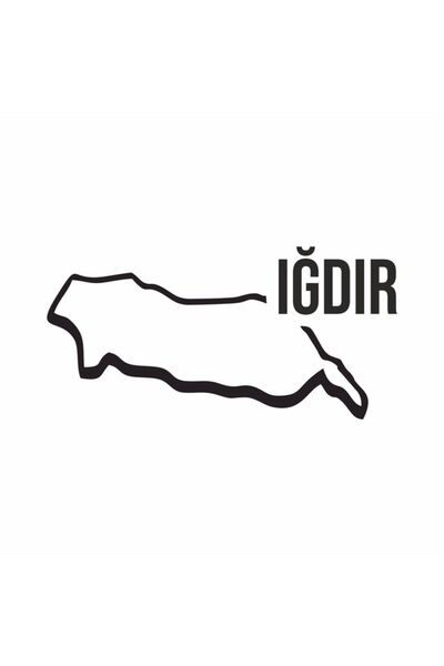 Reysa Tasarım Jug Map Car Sticker 17x9 Cm Black