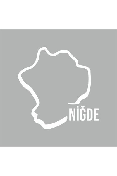 Reysa Tasarım ملصق سيارة لخريطة النجد 18x18 سم أبيض