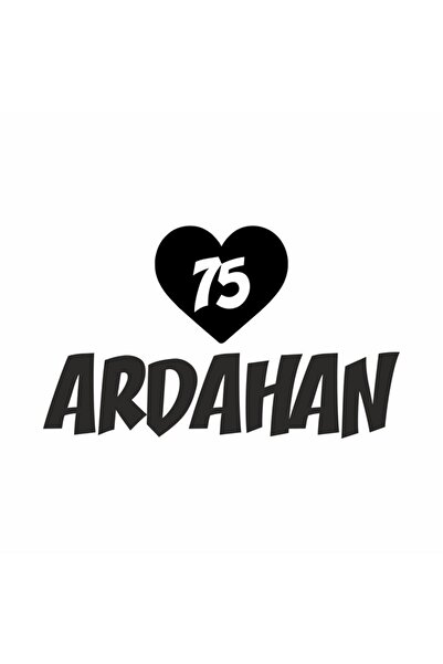 Reysa Tasarım 75 ملصق سيارة أرداهان مع قلب 20x15 سم أزرق