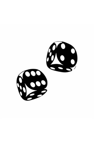 Reysa Tasarım Zar Araba Sticker 18x14 Cm Mavi