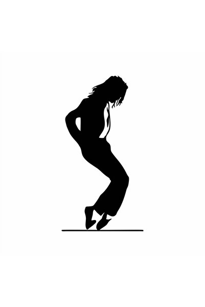 Reysa Tasarım Michael Jackson Araba Sticker 10x20 Cm Siyah