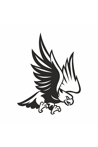 Reysa Tasarım Eagle Sticker - 20X20 Cm, Black