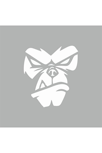 Reysa Tasarım ملصق رأس غوريلا 20x10 سم أبيض