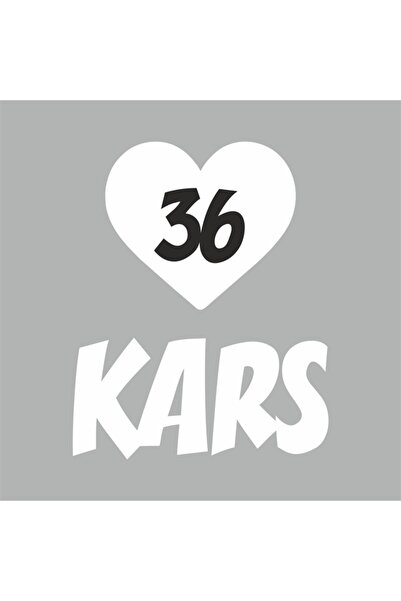 Reysa Tasarım ملصق سيارة 36 كارز مع قلب 20x15 سم أبيض