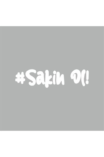 Reysa Tasarım #Be Calm Car Sticker 16x4 Cm Gray
