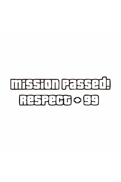 Reysa Tasarım Mission Passed Respect 99 Car Sticker 15x5 Cm Black