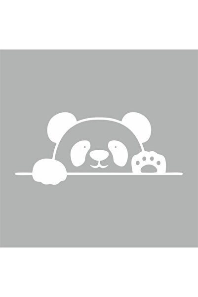 Reysa Tasarım ملصق سيارة باندا 19x8 سم أبيض