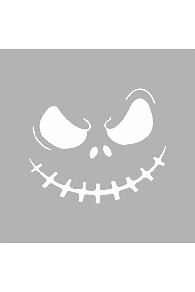 Reysa Tasarım Scary Face Car Sticker 16x13 Cm White