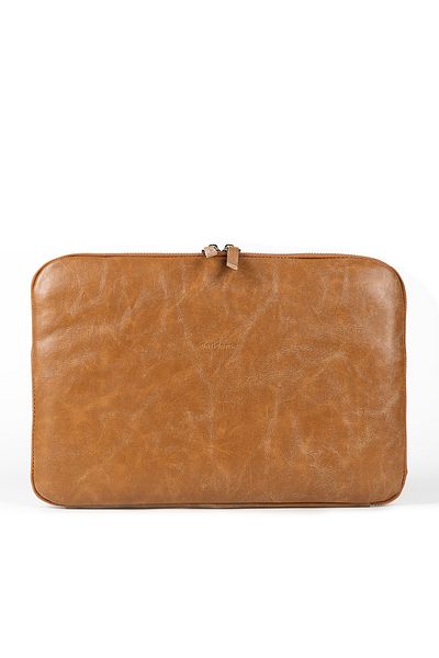 deridense Θήκη φορητού υπολογιστή Macbook Air Pro 13 & 13,3 ιντσών Vegan Leather Crazy Tan
