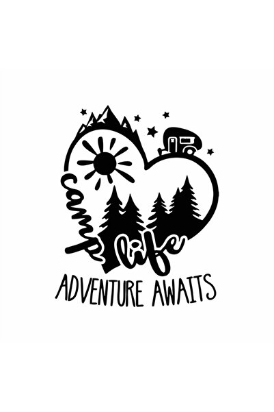 Reysa Tasarım ملصق كامب لايف 25x25 سم أسود