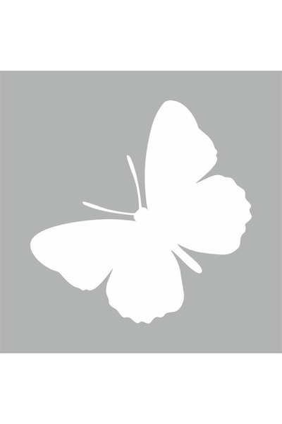 Reysa Tasarım ملصق سيارة على شكل فراشة مقاس 15x15 سم أبيض