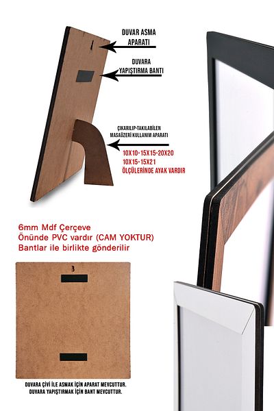 bymat 20X20 Square Frame - Mdf Frame 1 Piece