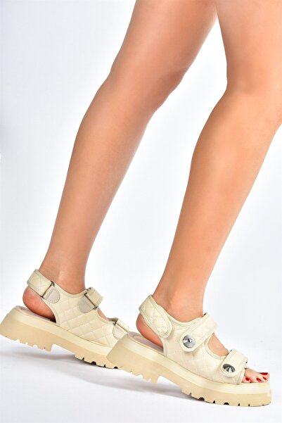 Fox Shoes Beige High-Sole Women's Sandals M267222009