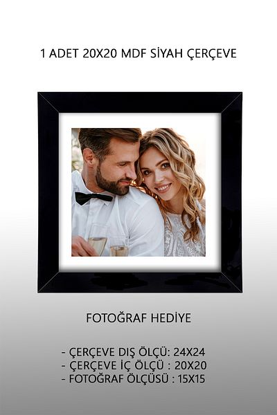 bymat 20X20 Square Frame - Mdf Frame 1 Piece