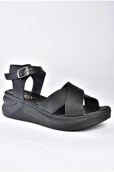 Fox Shoes P713330209 Black Thick Soled Daily Women's Sandals