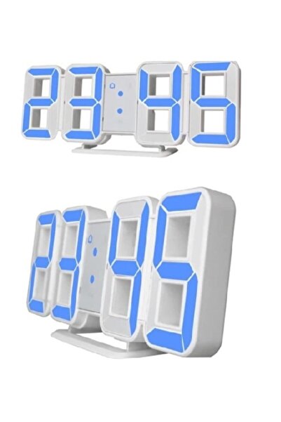NETAVANTAJ 3d Led Dijital Alarm Termometre Takvim Özellikli Masa Duvar Saati ...
