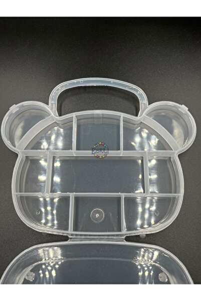 Ebruli Boncuk دمية دب نمط صندوق الشكل فيمو الخرز صنع المجوهرات الخرز (11 حجرة...