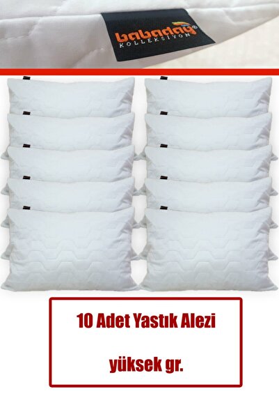 babadağ kolleksiyon Yastık Alezi Standart Kumaş Kapitoneli 10 Adet