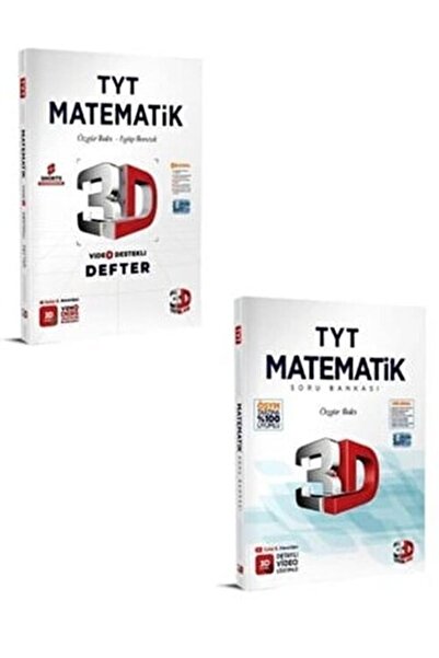 3D Yayınları 2023 Tyt Matematik Video Destekli Defter Ve Soru Bankası Video Ç...