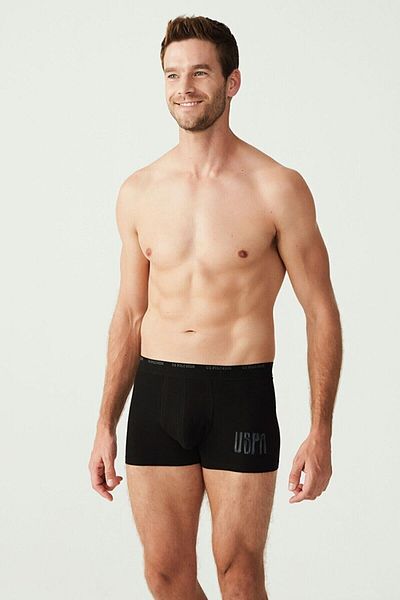 U.S. Polo Assn. Ανδρικά, Αδειοδοτημένα, Uspa, Navy Blue-navy Blue Melange-printed, Boxers 3 τεμαχίων