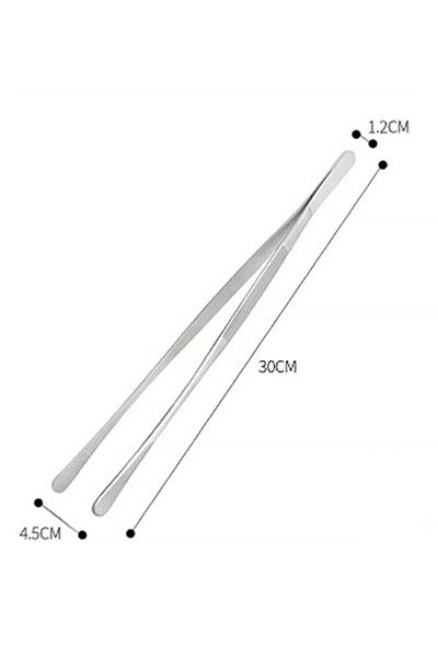 Hilamingo Home Masterchef Practical Tweezers Tongs Cooking Tweezers Steel Tongs 30cm Steel Tweezers Cooking Tongs