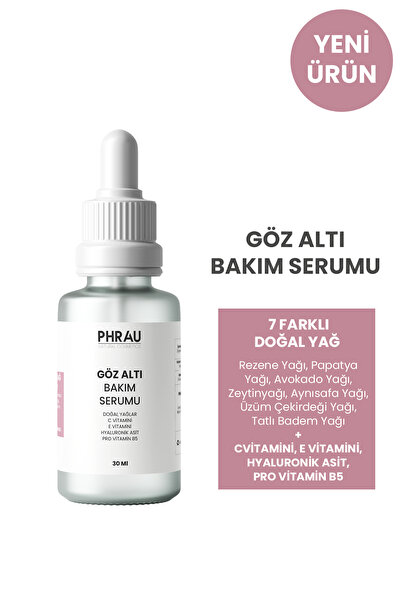 Phrau Göz Altı Bakım Serumu - Torbalanma ve Kırışıklık Karşıtı (7 Farklı Doğa...