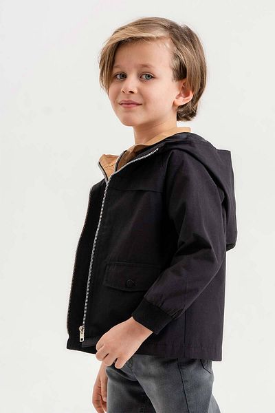 Gold Class Kidswear Водоустойчив дъждобран за момче с качулка