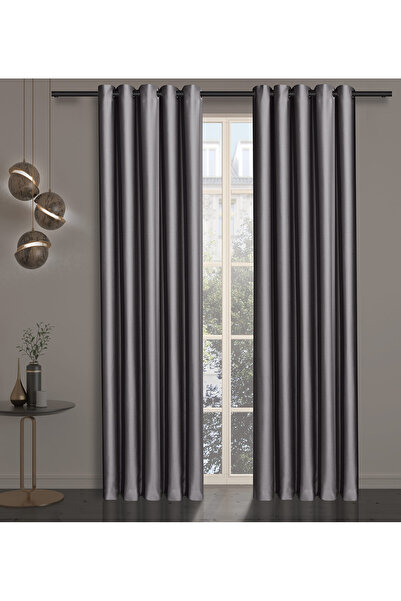 De'Vor Blackout Karartma Fon Rustik için, Kuşgözlü Blackout Perde Açık Gri