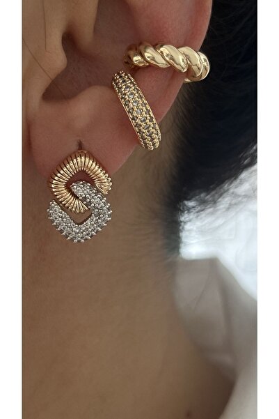 Vi store Çift Renk Sargas Küpe