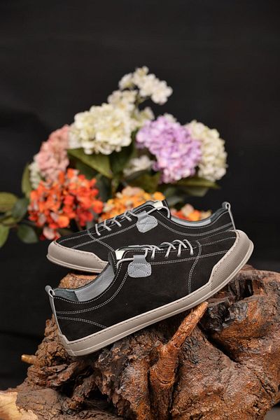 Pierre Cardin Men's 100% Leather Black Casual Shoes Style Model Offering Elegance and Comfort Together with Its Innovative Style