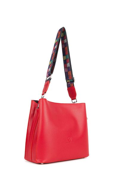 HNB Geantă Cross Strap Geantă de umăr pentru femei Madame Vera MV104 Roșu