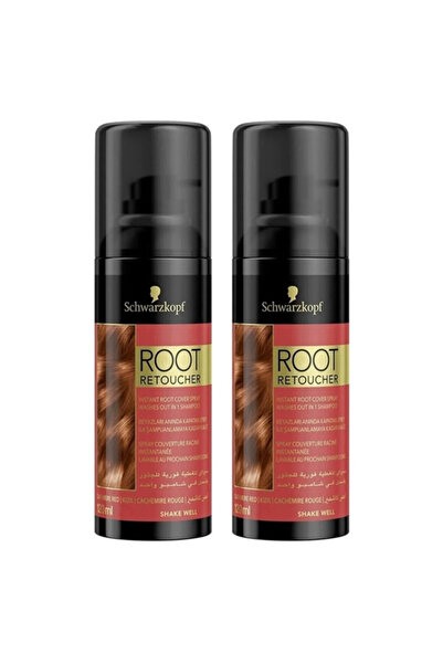 Schwarzkopf Root Retoucher Beyazları Kapatan Sprey Boya Kızıl 120 ml 2 Adet