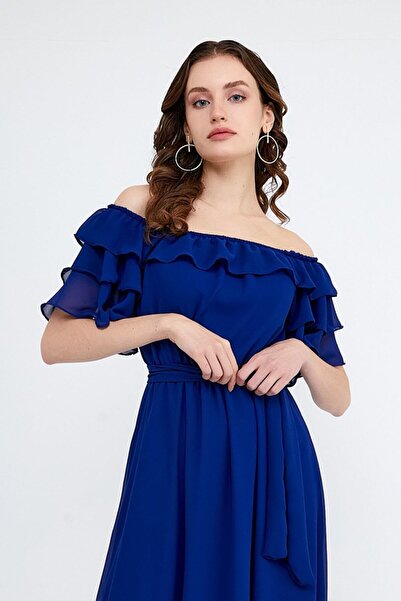 zks grup tekstil Сакс з воланами та поясом, підкладкою та підкладкою